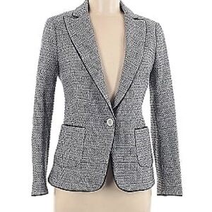 Zara Women's Black and White Tweed Jacket